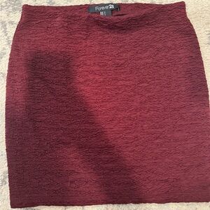 Forever 21 Maroon Tight Skirt